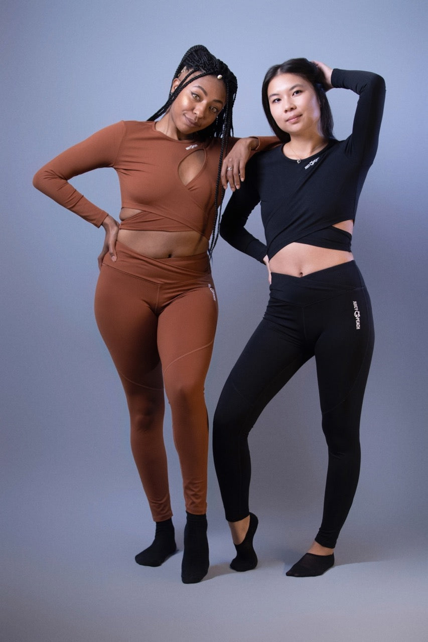 Brown crossover t-shirt