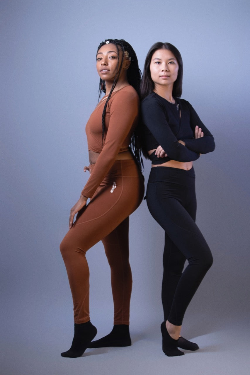 Brown crossover t-shirt