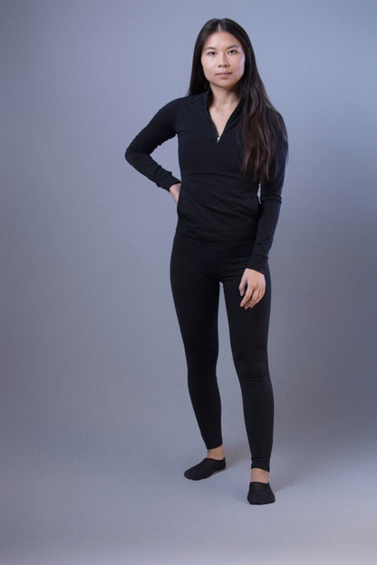 White long sleeve zip