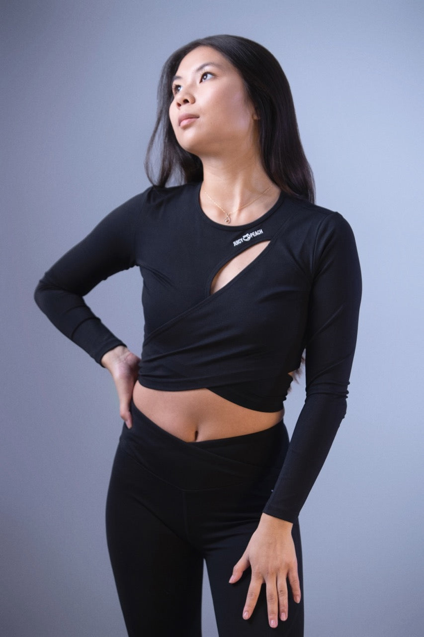 Brown crossover t-shirt