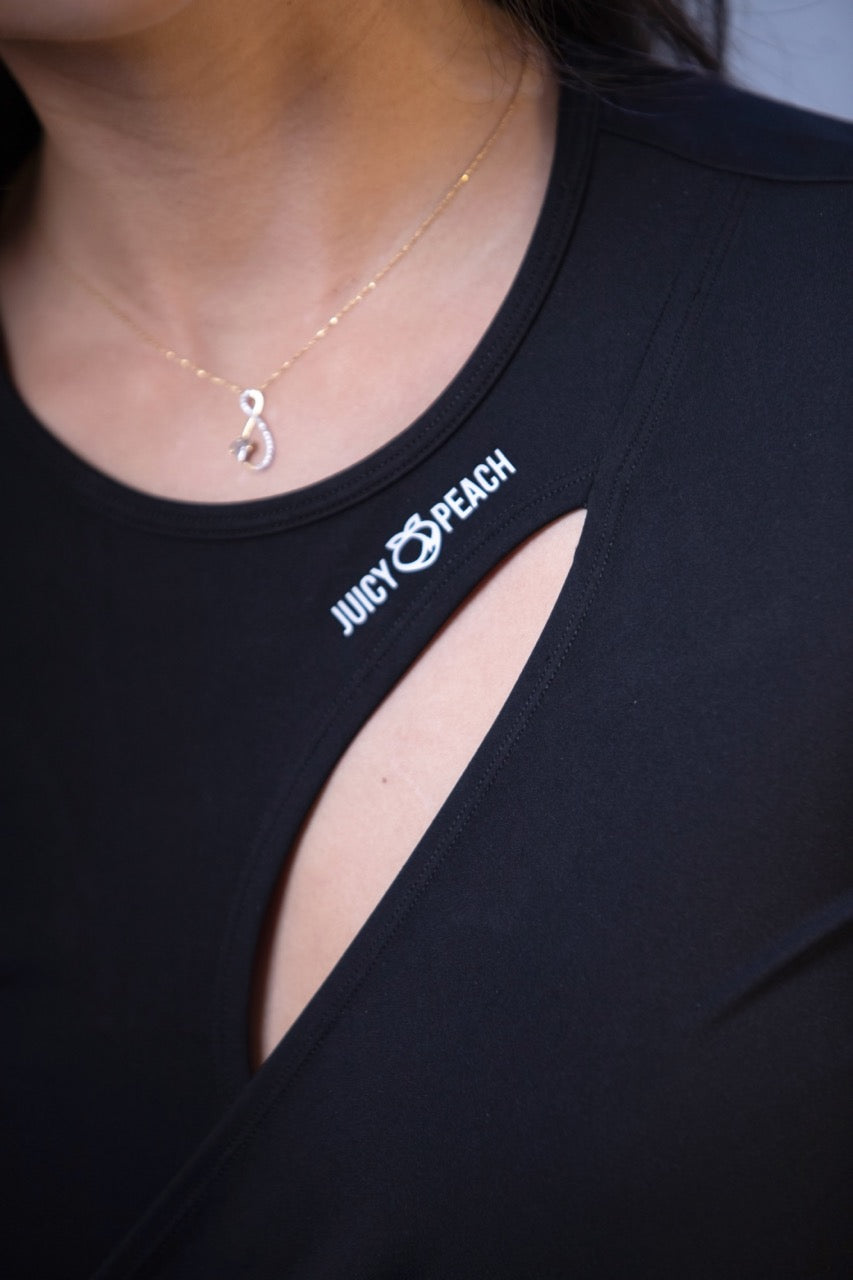 Brown crossover t-shirt