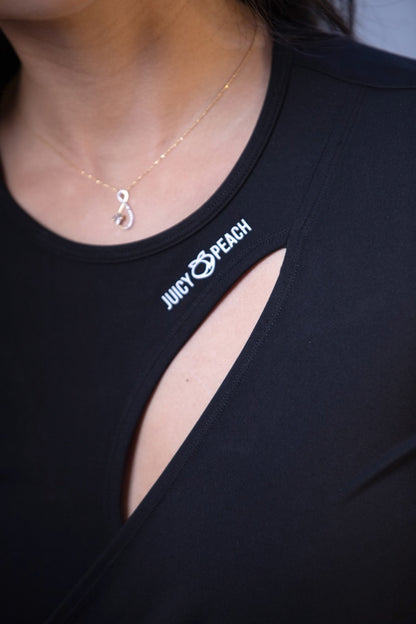 Brown crossover t-shirt