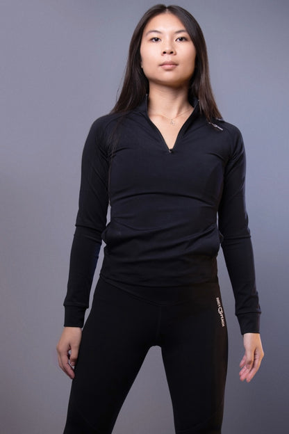 White long sleeve zip