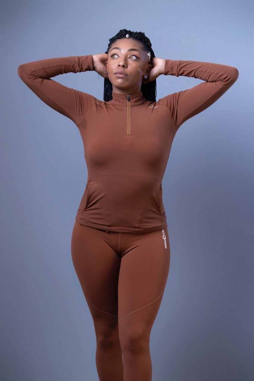 Brown basic legging